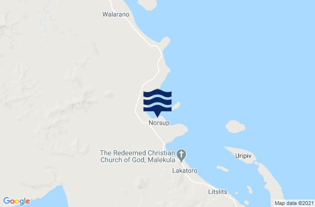 Norsup, Vanuatuの潮見表地図