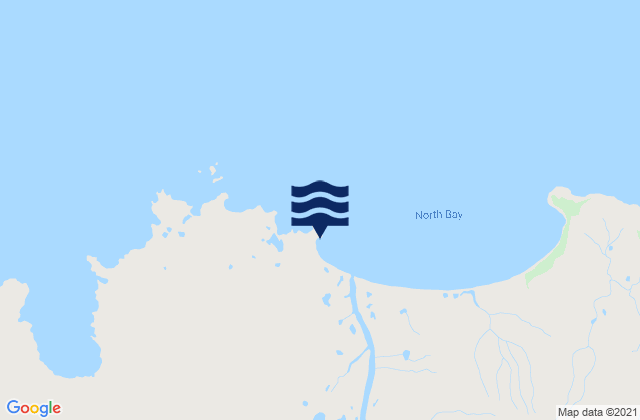 North Bay Stuart Island, United Statesの潮見表地図