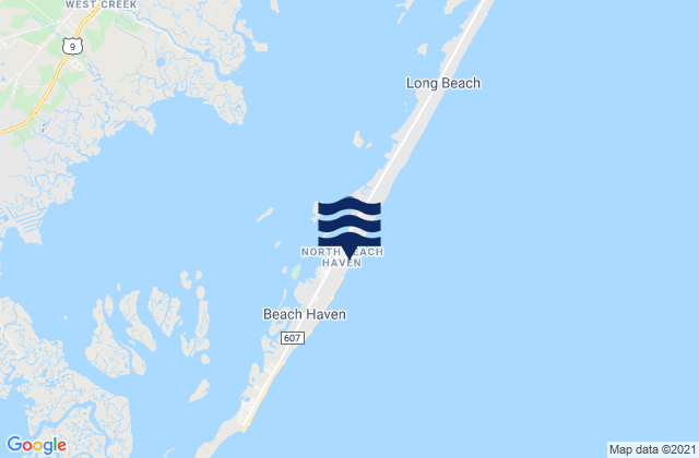 North Beach Haven, United Statesの潮見表地図