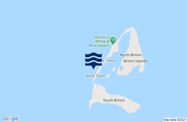 North Bimini, United Statesの潮見表地図