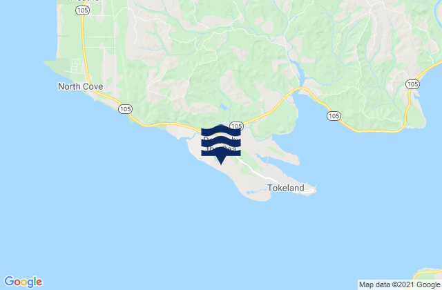 North Cove, United Statesの潮見表地図