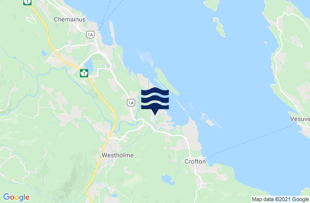 North Cowichan, Canadaの潮見表地図