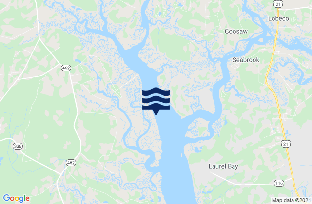 North Dawson Landing (Coosawhatchie River), United Statesの潮見表地図