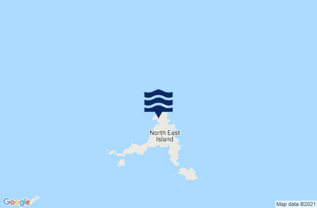 North East Island, New Zealandの潮見表地図