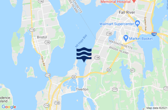North End (Bay Oil Pier), United Statesの潮見表地図