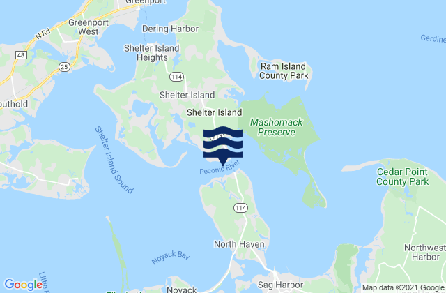 North Haven Peninsula north of, United Statesの潮見表地図
