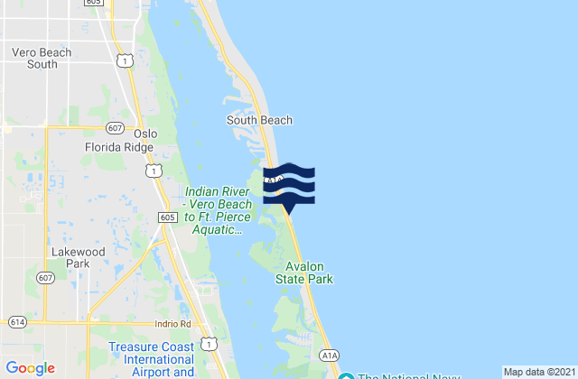 North Hutchinson Island, United Statesの潮見表地図