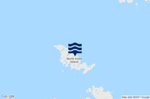 North Imilit Island, Canadaの潮見表地図