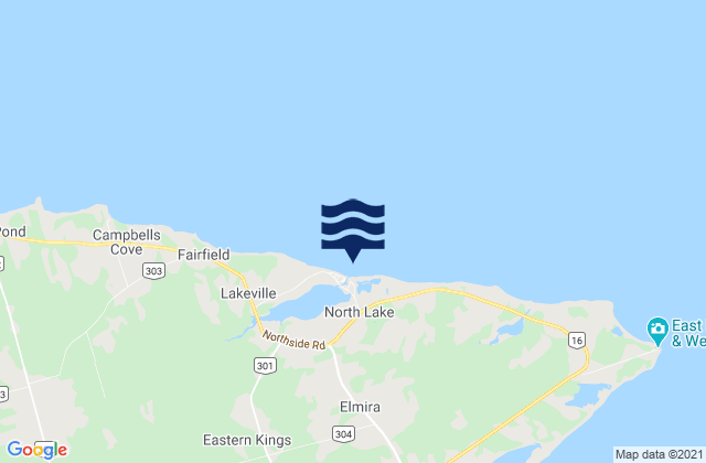 North Lake Harbour, Canadaの潮見表地図