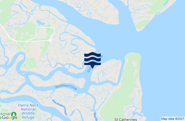 North Newport River (daymark 119), United Statesの潮見表地図