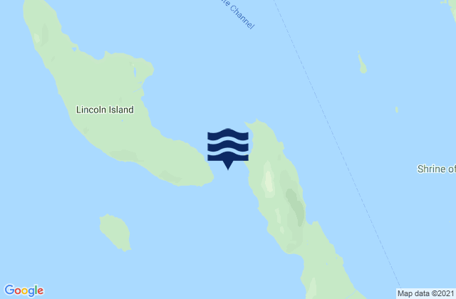 North Pass Lincoln Island, United Statesの潮見表地図