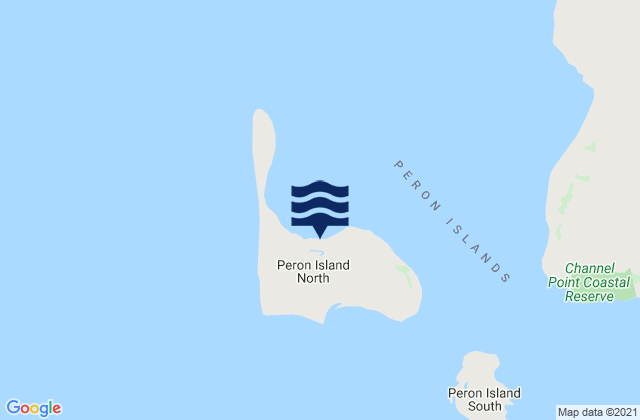 North Peron Island, Australiaの潮見表地図