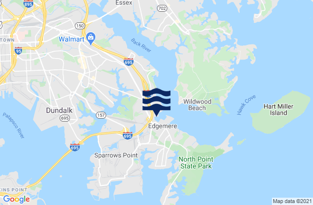 North Point 3, United Statesの潮見表地図