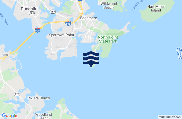 North Point, United Statesの潮見表地図