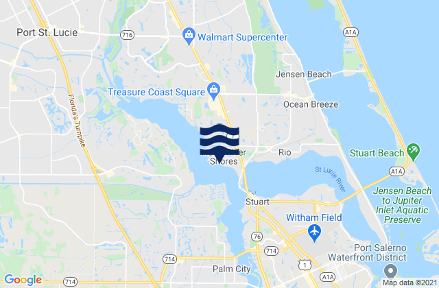 North River Shores, United Statesの潮見表地図