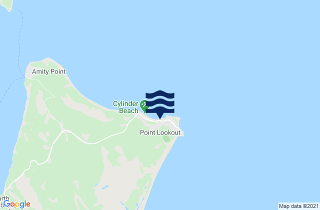 North Stradbroke - Pt Lookout, Australiaの潮見表地図