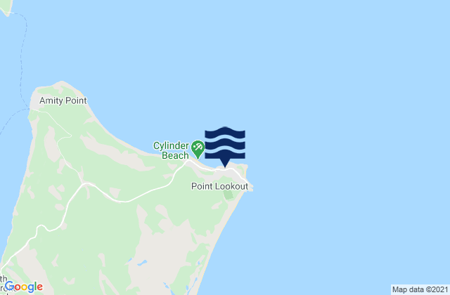 North Stradbroke-Cylinders, Australiaの潮見表地図