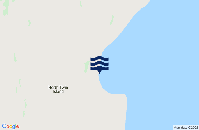 North Twin Island, Canadaの潮見表地図