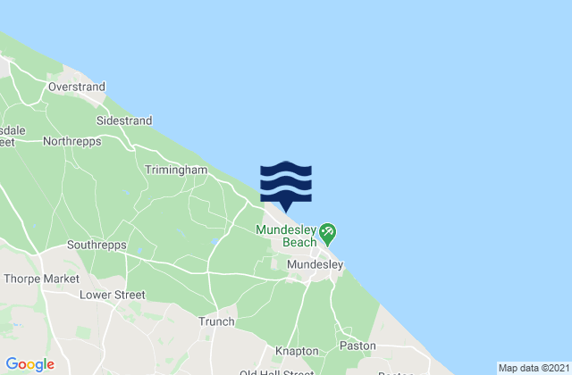 North Walsham, United Kingdomの潮見表地図