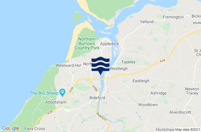 Northam, United Kingdomの潮見表地図