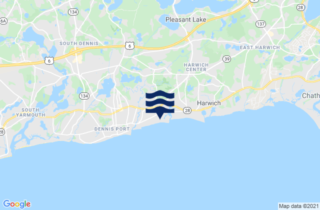Northwest Harwich, United Statesの潮見表地図