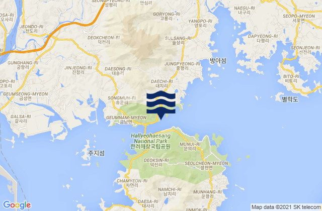 Noryang-ni, South Koreaの潮見表地図