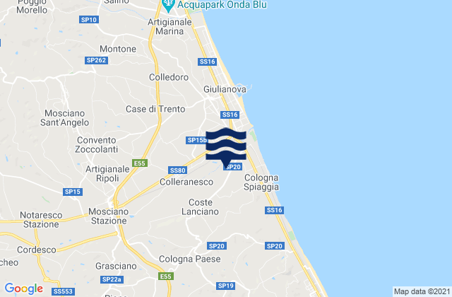 Notaresco, Italyの潮見表地図