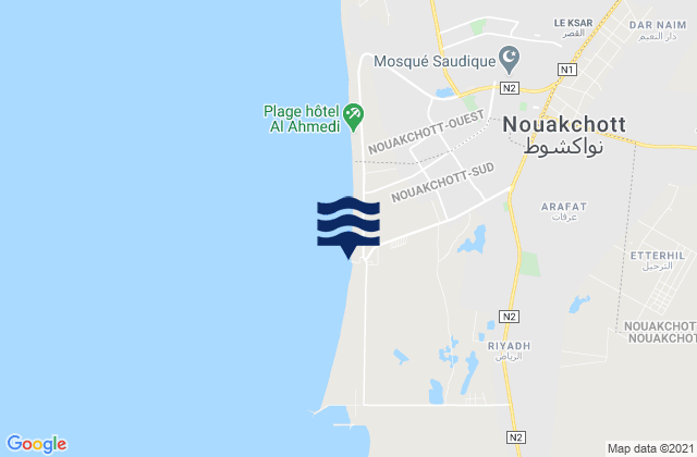 Nouakchott Pier, Mauritaniaの潮見表地図