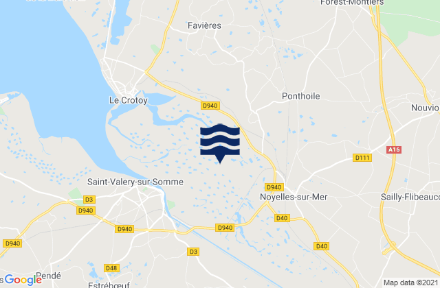 Nouvion, Franceの潮見表地図