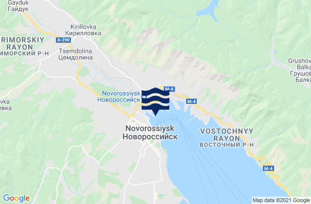 Novorossiysk, Russiaの潮見表地図