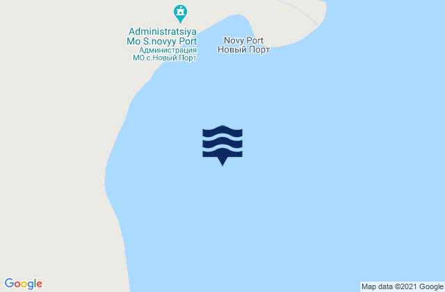 Novyy Port Obskaya Gulf, Russiaの潮見表地図