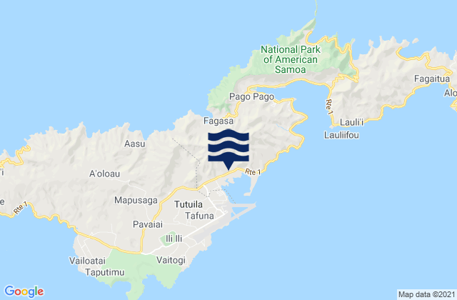 Nu'uuli, American Samoaの潮見表地図