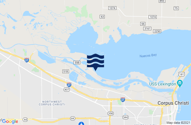 Nueces Bay, United Statesの潮見表地図