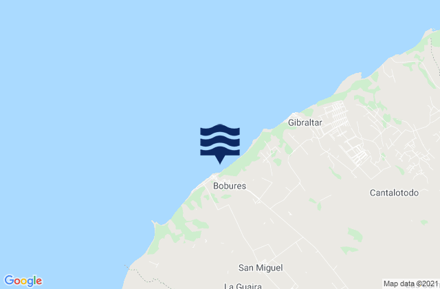 Nueva Bolivia, Venezuelaの潮見表地図