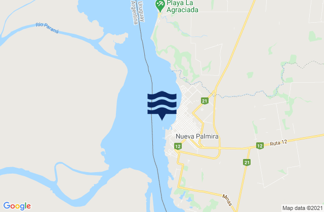 Nueva Palmira, Uruguayの潮見表地図