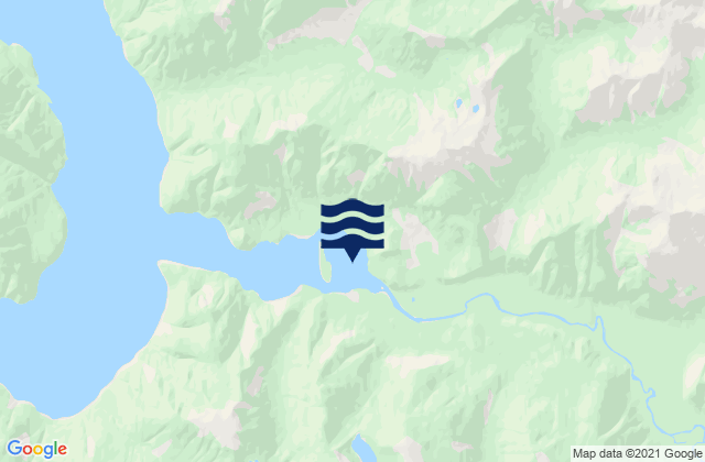 Nugent Sound, Canadaの潮見表地図