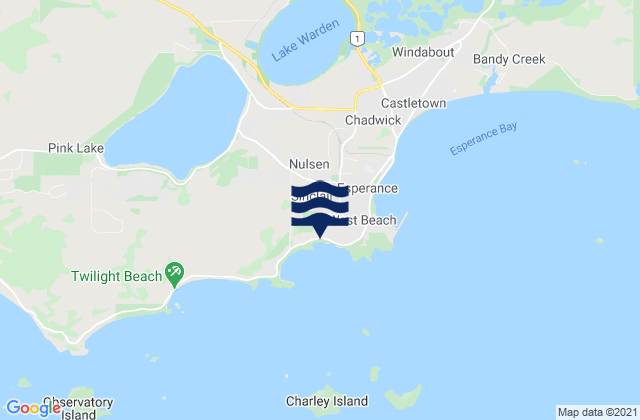 Nulsen, Australiaの潮見表地図
