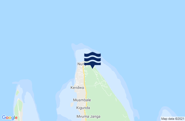 Nungwi, Tanzaniaの潮見表地図