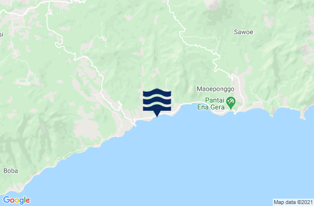 Nunukae, Indonesiaの潮見表地図