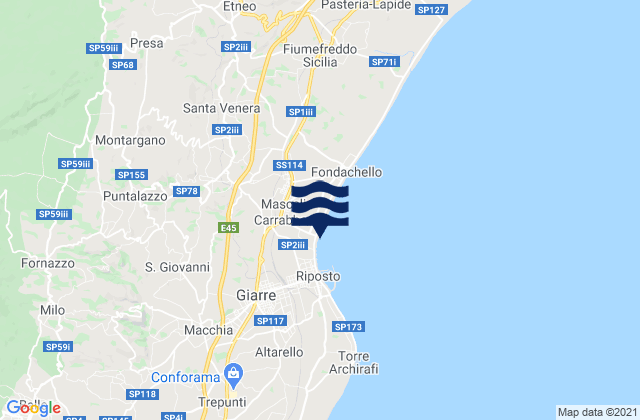 Nunziata, Italyの潮見表地図