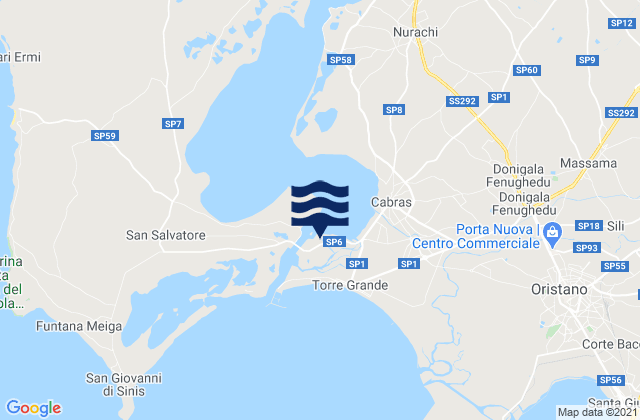 Nurachi, Italyの潮見表地図
