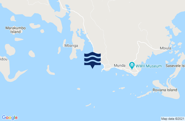 Nusa Zonga, Solomon Islandsの潮見表地図
