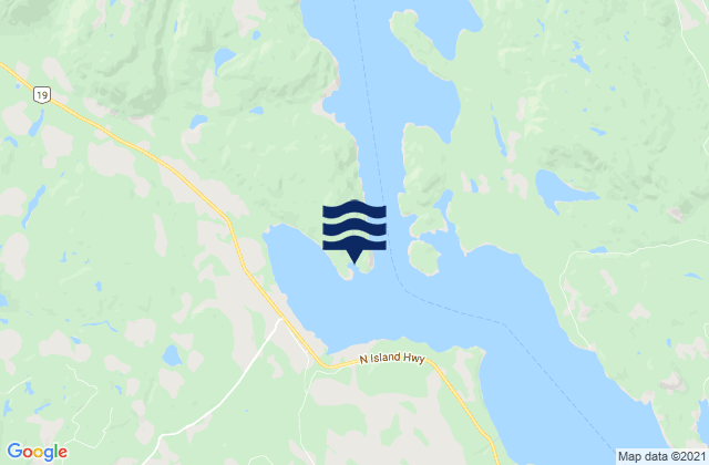 Nymphe Cove, Canadaの潮見表地図