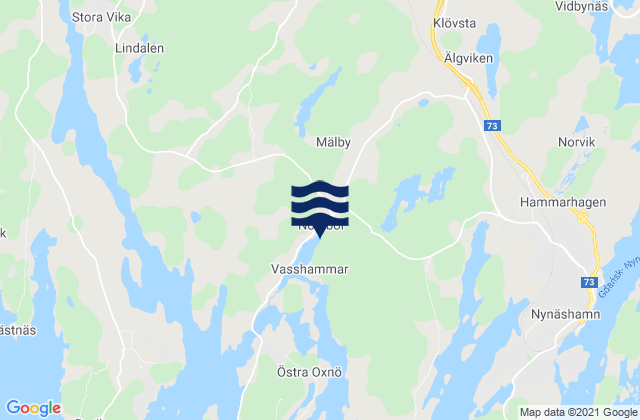 Nynäshamns kommun, Swedenの潮見表地図