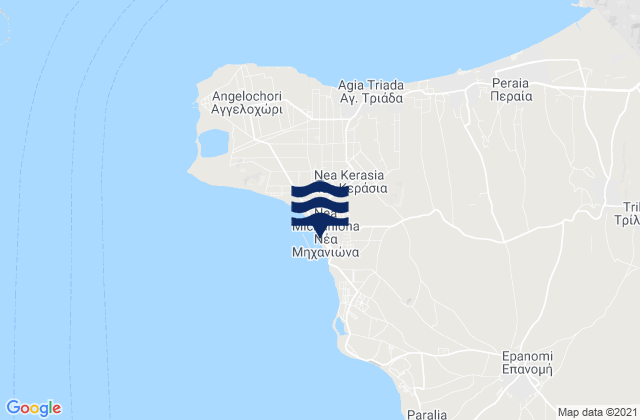 Néa Michanióna, Greeceの潮見表地図