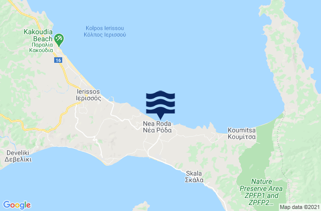Néa Róda, Greeceの潮見表地図