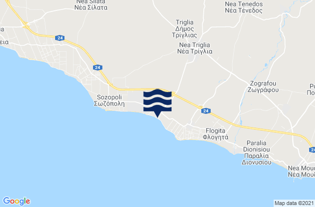 Néa Tríglia, Greeceの潮見表地図