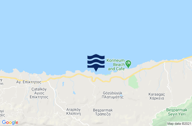 Néo Chorió, Cyprusの潮見表地図
