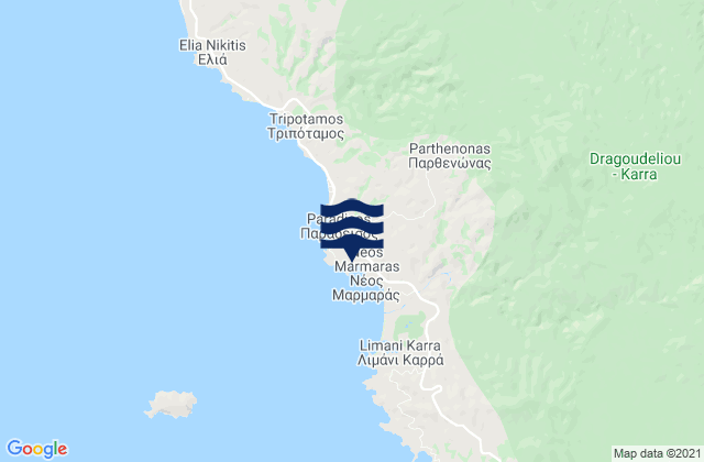 Néos Marmarás, Greeceの潮見表地図
