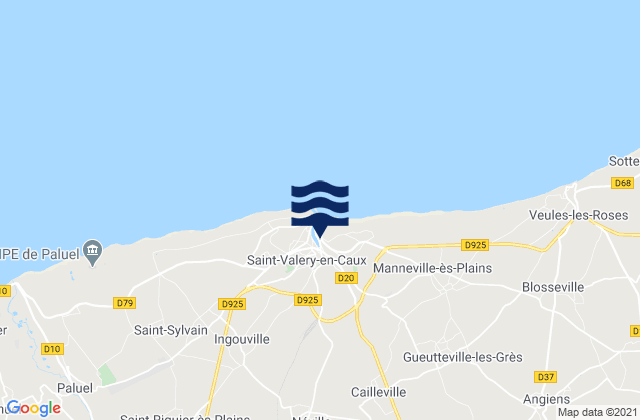Néville, Franceの潮見表地図